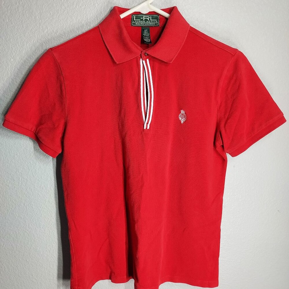 Lauren Active by Ralph Lauren - Bright Red - Short Sleeve - Small Petite